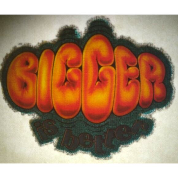 Bigger Is Better Screamin Gleamin Glitter Iron-On Decal Donruss Retro Vintage - Picture 1 of 4